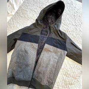 Tommy Hilfiger hooded zip up jacket with shoulder pocket